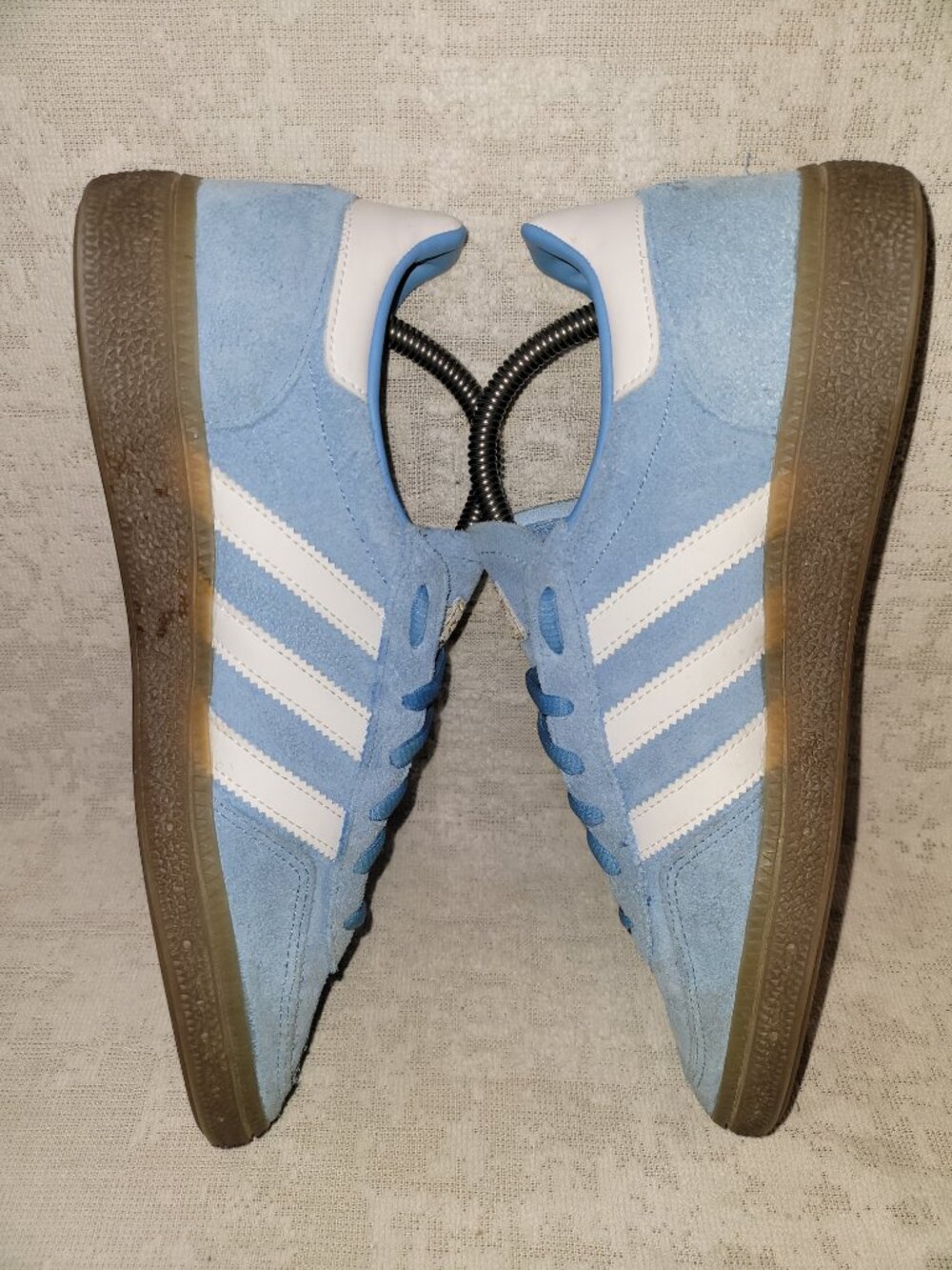 Adidas Handball Spezial Light Blue Cloud White Brown Gum Women's Size 9.5 JQ6822 - Picture 9 of 16
